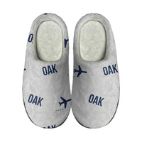 Thumbnail for Oakland San Francisco Bay Airport (OAK) Slippers & Flip Flops - Slippers - Cotton - Pattern - Light Gray