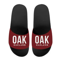 Thumbnail for Oakland San Francisco Bay Airport (OAK) Slippers & Flip Flops - Slippers - Sport - Code - Dark Red