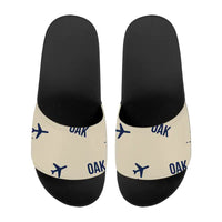 Thumbnail for Oakland San Francisco Bay Airport (OAK) Slippers & Flip Flops - Slippers - Sport - Pattern - Beige