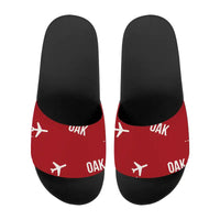 Thumbnail for Oakland San Francisco Bay Airport (OAK) Slippers & Flip Flops - Slippers - Sport - Pattern - Red