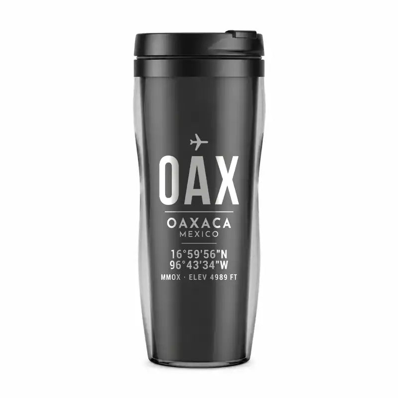 Oaxaca International Airport (OAX) Travel Mugs - ID Tag - Plastic (No Holder) - Gray