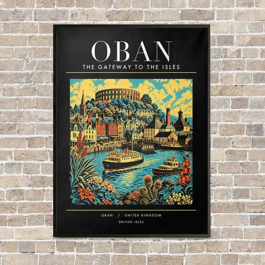 OBAN - Poster - Canvas Framed - Black