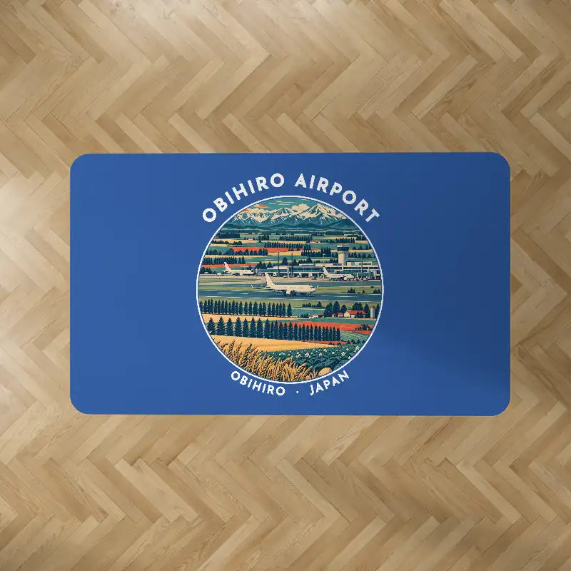 Obihiro Airport (OBO) Carpets - Carpet Rectangle - Badge - Blue