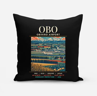 OBO - Poster - Pillow - Black