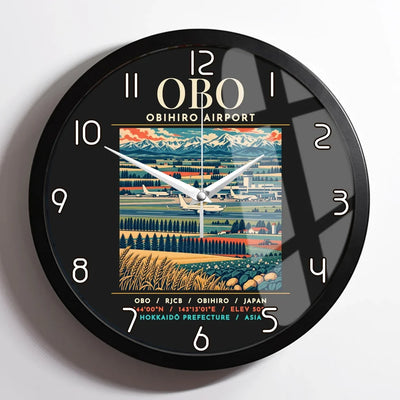 OBO - Poster - Wall Clock Framed - Black