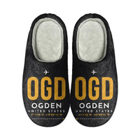 Thumbnail for Ogden Hinckley Airport (OGD) Slippers & Flip Flops - Slippers - Cotton - Code - Same - Black