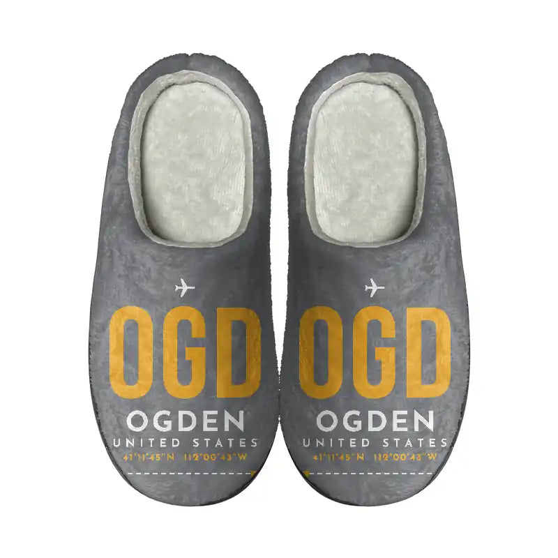 Ogden Hinckley Airport (OGD) Slippers & Flip Flops - Slippers - Cotton - Code - Same - Gray