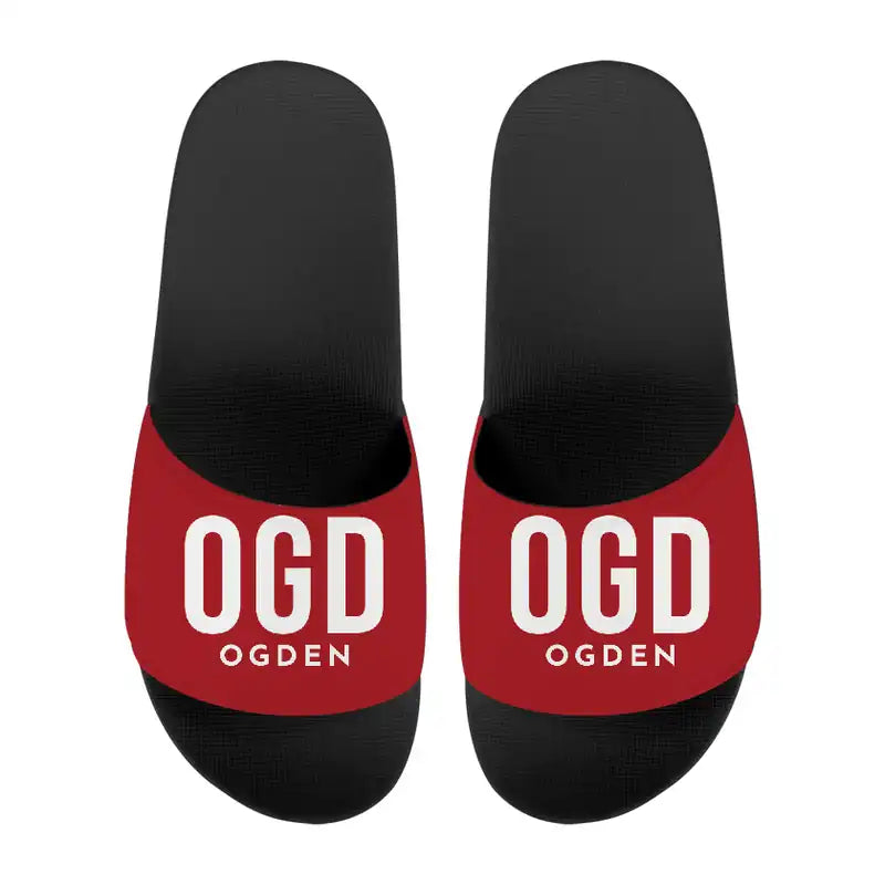 Ogden Hinckley Airport (OGD) Slippers & Flip Flops - Slippers - Sport - Code - Red