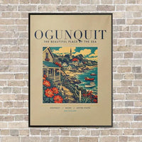 Thumbnail for OGUNQUIT - Poster - Canvas Framed - Beige