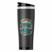 Thumbnail for Ohrid St. Paul the Apostle Airport (OHD) Travel Mugs - Badge - Stainless Steel (No Holder) - Gray