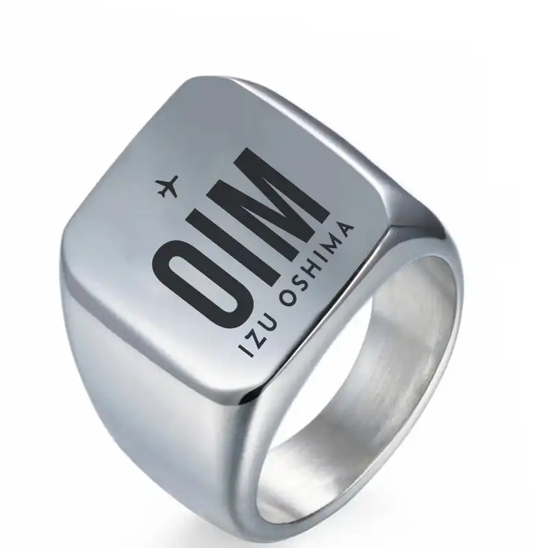 Oshima Airport (OIM) Rings - Ring - Silver