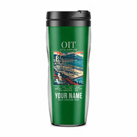 Thumbnail for Oita Airport (OIT) Travel Mugs - Poster + Name - Plastic (No Holder) - Green