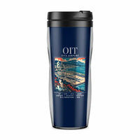 Thumbnail for Oita Airport (OIT) Travel Mugs - Poster - Plastic (No Holder) - Dark Blue