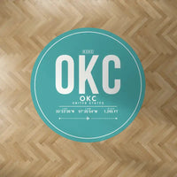 Thumbnail for Will Rogers International Airport (OKC) Carpets - Carpet Round - ID Tag - Turquoise