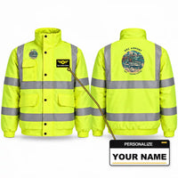 Thumbnail for Will Rogers International Airport (OKC) Reflective Winter Jackets - Badge + Name - Fluorescent Yellow