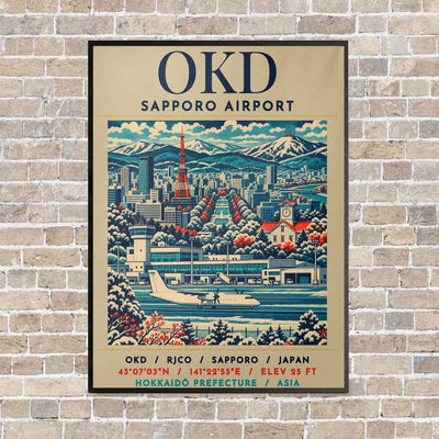 OKD - Poster - Canvas Framed - Beige