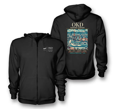 OKD - Poster - Zipped Hoodie - Black