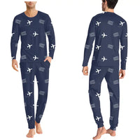 Thumbnail for Okierabu Airport (OKE) Pajamas - Men Pajamas - Navy Blue