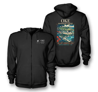 OKE - Poster - Zipped Hoodie - Black