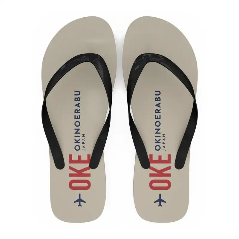 Okierabu Airport (OKE) Slippers & Flip Flops - Slippers - Flip Flops - Code - Beige