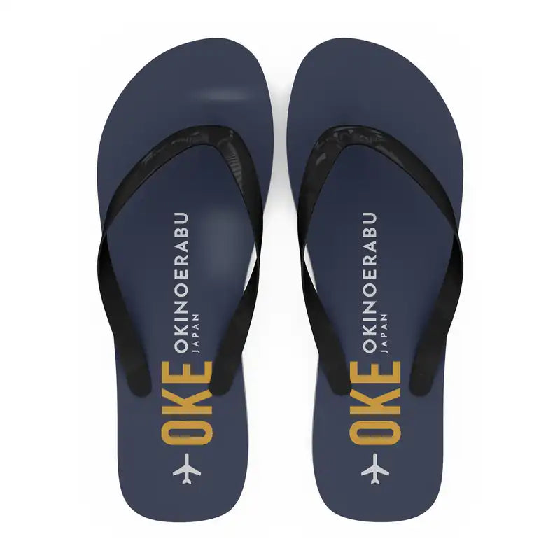 Okierabu Airport (OKE) Slippers & Flip Flops - Slippers - Flip Flops - Code - Navy Blue