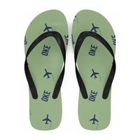 Thumbnail for Okierabu Airport (OKE) Slippers & Flip Flops - Slippers - Flip Flops - Pattern - Light Green