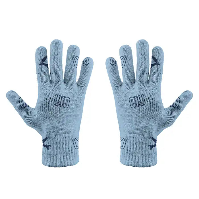 Okayama Momotaro Airport (OKJ) Gloves - Gloves - Full - Pattern - Light Blue