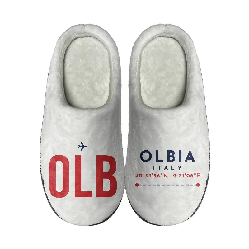 Olbia Costa Smeralda Airport (OLB) Slippers & Flip Flops - Slippers - Cotton - Code - Different - White