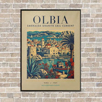 Thumbnail for OLBIA - Poster - Canvas Framed - Beige