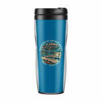 Thumbnail for Omaha Eppley Airfield (OMA) Travel Mugs - Badge - Plastic (No Holder) - Light Blue