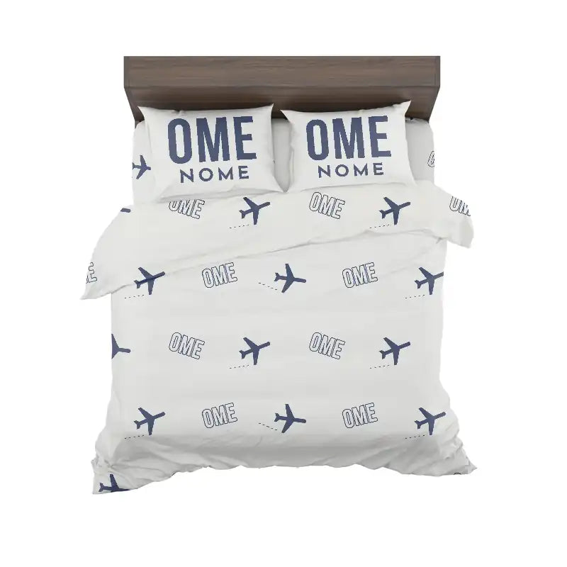 Nome Airport (OME) Bedding Sets & Blankets - Bedding Set - Pattern - White