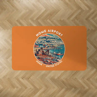Thumbnail for Nome Airport (OME) Carpets - Carpet Rectangle - Badge - Orange