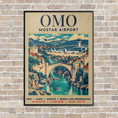 OMO - Poster - Canvas Framed - Beige