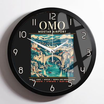 OMO - Poster - Wall Clock Framed - Black