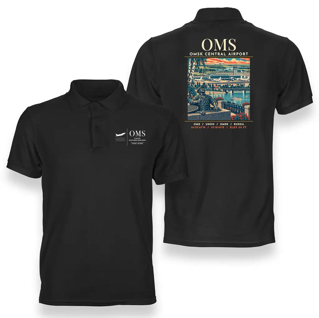 OMS - Poster - Double-Side Polo - Black