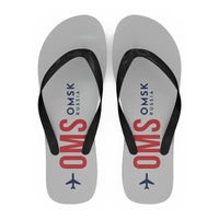 Thumbnail for Omsk Central Airport (OMS) Slippers & Flip Flops - Slippers - Flip Flops - Code - Light Gray