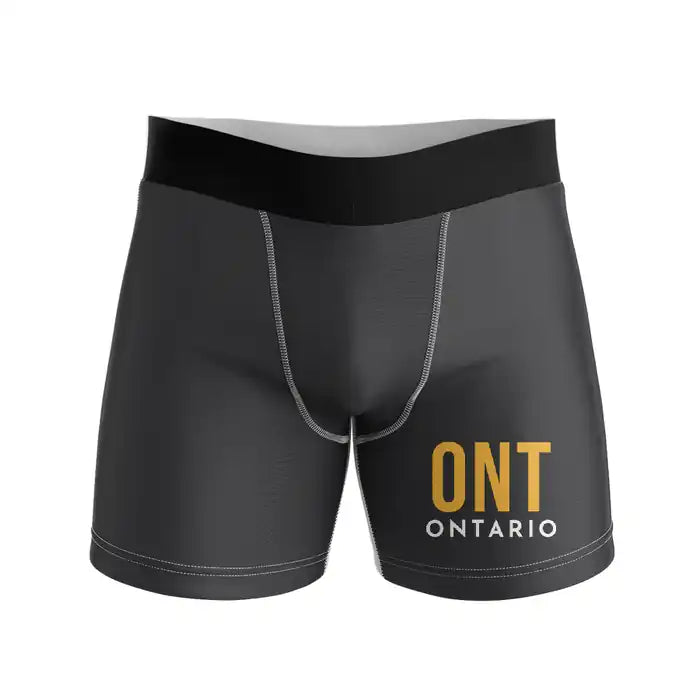 Ontario International Airport (ONT) Men Boxers - Code - Black