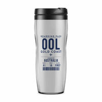 Thumbnail for Gold Coast Airport (OOL) Travel Mugs - Boarding Pass - Plastic (No Holder) - Light Gray