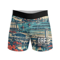 Thumbnail for Norfolk International Airport (ORF) Men Boxers - Scene + Name
