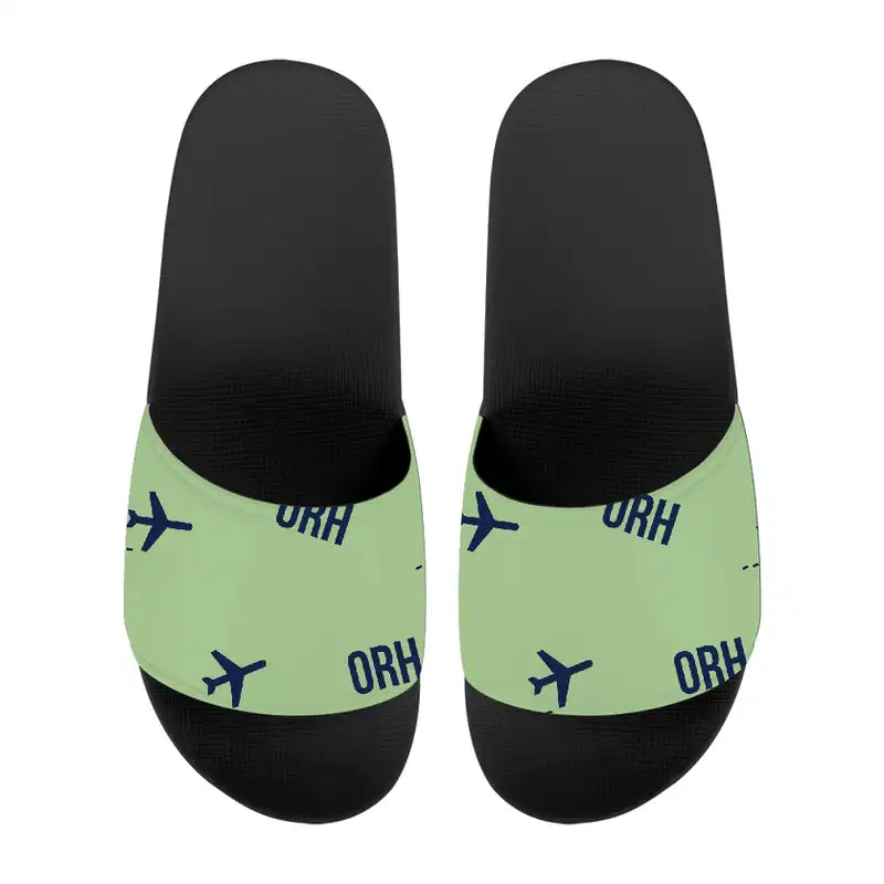Worcester Regional Airport (ORH) Slippers & Flip Flops - Slippers - Sport - Pattern - Light Green
