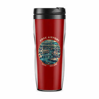 Thumbnail for Cork Airport (ORK) Travel Mugs - Badge - Plastic (No Holder) - Red
