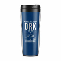 Thumbnail for Cork Airport (ORK) Travel Mugs - Boarding Pass - Plastic (No Holder) - Blue