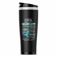 Thumbnail for Cork Airport (ORK) Travel Mugs - Poster - Stainless Steel (No Holder) - Black