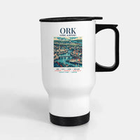 Thumbnail for Cork Airport (ORK) Travel Mugs - Poster - Stainless Steel with Holder - White