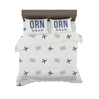 Thumbnail for Ahmed Ben Bella Airport (ORN) Bedding Sets & Blankets - Bedding Set - Pattern - White