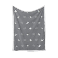 Thumbnail for Ahmed Ben Bella Airport (ORN) Bedding Sets & Blankets - Blanket - Pattern - Gray