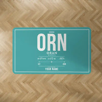 Thumbnail for Ahmed Ben Bella Airport (ORN) Carpets - Carpet Rectangle - ID Tag + Name - Turquoise