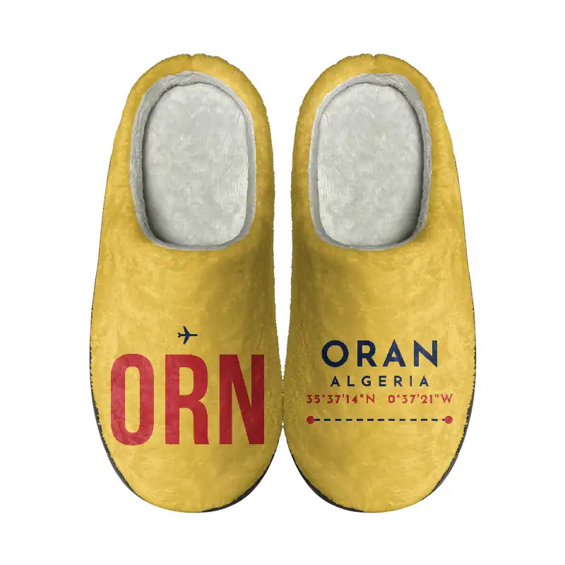 Ahmed Ben Bella Airport (ORN) Slippers & Flip Flops - Slippers - Cotton - Code - Different - Yellow