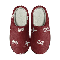 Thumbnail for Ahmed Ben Bella Airport (ORN) Slippers & Flip Flops - Slippers - Cotton - Pattern - Dark Red