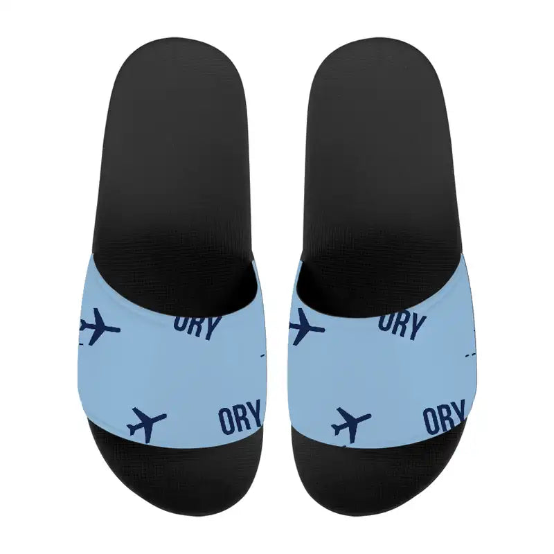 Paris-Orly Airport (ORY) Slippers & Flip Flops - Slippers - Sport - Pattern - Light Blue